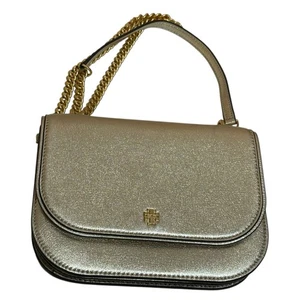 Tory Burch Emerson Metallic Flap Adjustable Shoulder Bag Gold - Picture 1 of 6