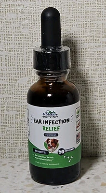 Woof 'N Purr Ear Infection Relief for Dogs 1 Fl.oz Anti-inflammatory 12/2026 - Image 1 of 3