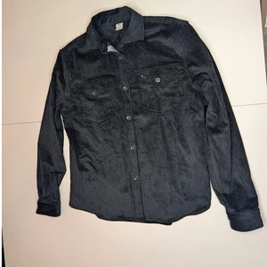 The Black Dog Tavern Co Cord Hemd Jacke Herren M Schwarz Knopfleiste Langarm - Bild 1 von 7