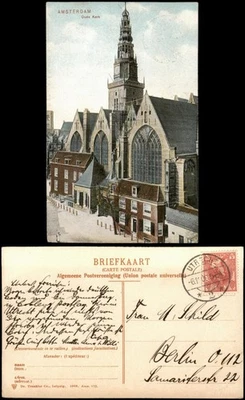 Postkaart Amsterdam Amsterdam Oude Kerk 1906 - Bild 1 von 3