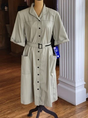 Camisa Willi Of California De Colección Años 80 Talla 16 Kahki Con Etiquetas Originales Foto 1 de 4