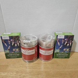 Lot New Christmas Lights-2 @18 ft Clear Crystallized Rope & 2 String In/Outdoor - Picture 1 of 4