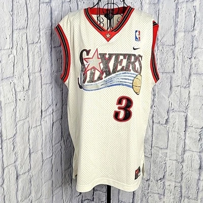 NIKE Vintage Philadelphia Sixers 76ers NBA Allen Iverson #3 Champion Jersey M. - Image 1 of 4