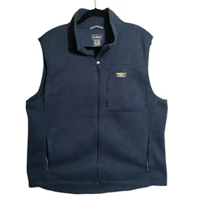 L.L Bean Mens Beans Sweater Fleece Vest XL Blue Navy - Picture 1 of 8