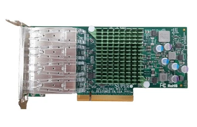 Network interface card Supermicro 4x10GbE SFP+ PCIe 3.0 ADAPTER AOC-STG-B4S - Image 1 of 2