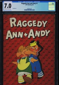 RAGGEDY ANN AND ANDY #1 - CGC-7.0, OW-W - Kelly - Edad de Oro - Imagen 1 de 3