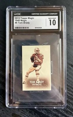 2013 Topps Magic #8 Tom Brady 1948 Magic Mini Insert CGC 10 Patriots  - Image 1 of 2