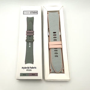 Strap Studio Hybrid Fabric Band For Samsung Galaxy Watch 4 Pink Gray tide M 20MM - Picture 1 of 8