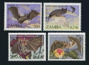 Zambia: 1989 Bats (466-469) MNH - Picture 1 of 1