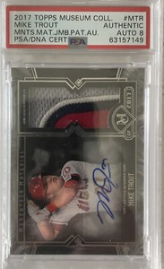Mike Trout - 2017 Topps Museum Collection -  Jumbo Patch Auto - PSA - /15