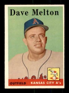 1958 Topps #391 Dave Melton VGEX RC Rookie Athletics 536765