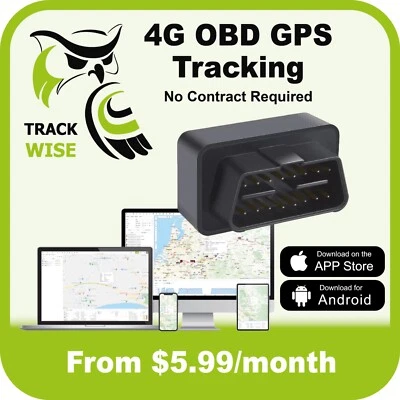 Track Wise 4G LTE OBD2 GPS Truck & Car Tracker – 10s Updates, Geo-Fence Alerts - Image 1 of 4