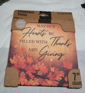 Mögen unsere Herzen gefüllt sein mit Dank und Schenken Untersetzer Küche Herbst Deko Zuhause - Bild 1 von 9