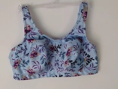 БЮСТГАЛЬТЕР BREEZIES ПОЛНОЕ ПОКРЫТИЕ 3 ЧАСТИ ЧАШКА СИНИЙ ЦВЕТОЧНЫЙ 34B БЕЗ ПРОВОЛОКИ ИСПОЛЬЗОВАЛСЯ ДВАЖДЫ - Изображение 1 из 4