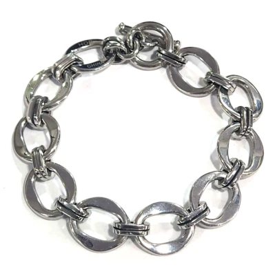 Pulsera de cadena de eslabones ovalados de acero inoxidable QVC de 7,5" Foto 1 de 4