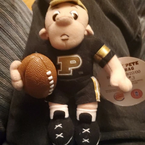 Purdue Pete Plush w/ Football University Mascot Bean Bag 7" Burger King Series 3 Cover