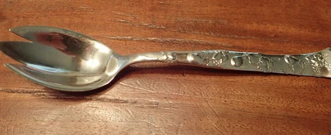 Tiffany Sterling Silver Terrapin or Ice Cream Fork Spoon Spork Vine Pattern Cover