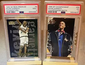 ¡Lote de tarjetas de baloncesto Kevin Garnett años 90 con clasificación PSA (2)! - Imagen 1 de 5