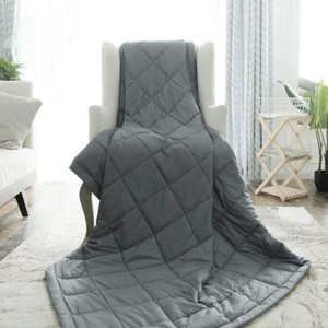 Weighted Blanket Medical Therapy Grey Adults 8-9 kg, Removable/Washable Cover - Picture 1 of 12