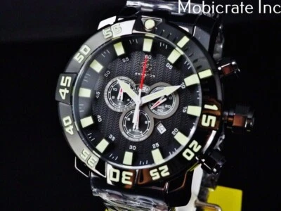 Novo Relógio Invicta 53mm Masculino SEA BASE Edição Limitada de 1000 Swiss 5050.E Chrono Preto SS - Imagem 1 de 4
