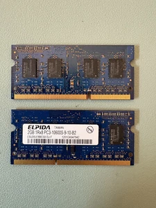 2 GB ELPIDA DDR3 SDRAM EBJ20UF8BCS0-DJ-F Ram Arbeitsspeicher PC3-10600 - Bild 1 von 1