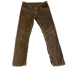 Mens Gucci Corduroy Jeans Skinny Fit Stretch Brown Button Fly Size 54 W38 L34 - Picture 1 of 16