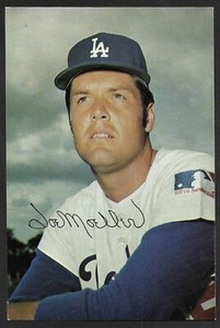 1971 TICKETRON Joe Moeller  LOS ANGELES DODGERS  UNSIGNED  4 x 6  PHOTO CARD #2