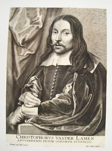 Van Dyck Kupferstich gestochen von Peter Clowet: Christoph van der Lamen 1646 - Picture 1 of 2