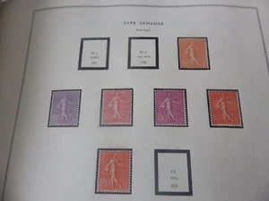 LOT de TIMBRES FRANCE NEUFS Collés sur feuille d Album dont - Imagen 1 de 4