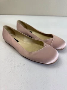 A.P.C. Pink Satin Ballet Flats Womens Size 36 Classic Pretty Round Toe Career - Picture 1 of 9