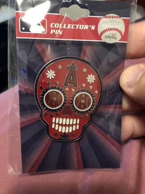 Los Angeles Angels Of Anaheim Jumbo “Sugar Skull” Pin - Image 1 of 2