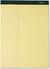 Docket Writing Pads with 100 Sheets, Extra-Strong Back, 8-1/2" X 11-3/4", Perfor