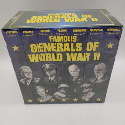 Famous Generals of World War II VHS 7 Cassettes #31123 NEW - Sealed - Image 1 of 4