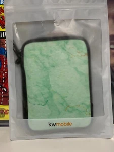 Kwmobile  Sleeve Neoprene w/ Zipper eReader Marble Apple Green New - Picture 1 of 6