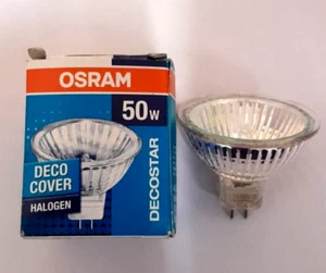 50W OSRAM MR16 44870 WFL 36 Deg GU5.3 12V Halogen Dimmable Spot Light Bulbs Lamp - Picture 1 of 4