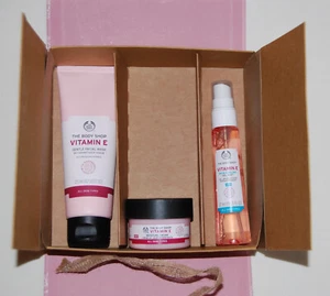 NIB The Body Shop Happy & Hydrated Vitamin E Skincare 3pc Gift Set - Picture 1 of 16