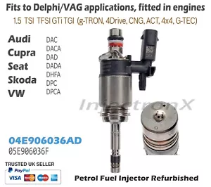 GDI Fuel Injector 04E906036AD for Audi Cupra Seat Skoda VW 1.5 TFSI TSI GTI TGI - Picture 1 of 7