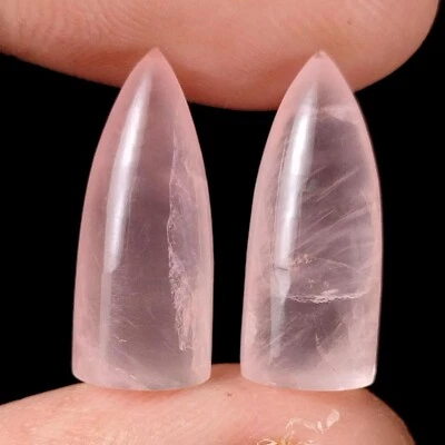 Bullet Shape Natural Pink Rose Quartz Briolette Loose Gemstone 8 x 19 MM - Image 1 of 4