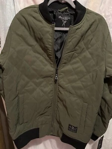 Marc Ecko Jacket Mens Small Cut & Sew Black Military Bomber Style Windbreaker - Picture 1 of 8