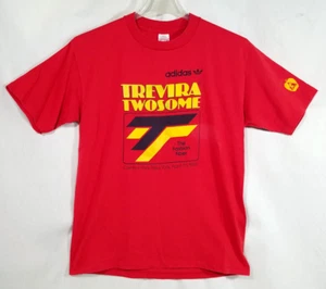 Vintage Adidas Trevira T Shirt NYC Twosome Run Single Stitch Central Park 1988 - Picture 1 of 21