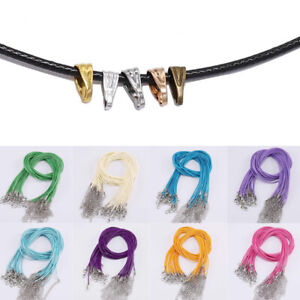 10Pcs PU Leather Necklace Braided Cord with Lobster Clasp DIY Necklace Findings