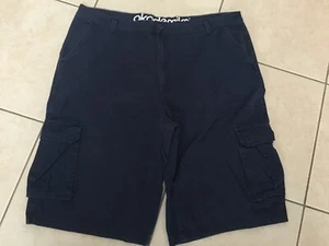 Akademiks - Blue Cargo Mens Shorts Size 44 Relaxed Fit Baggy - Picture 1 of 7