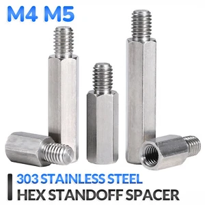 M4 M5 Male-Female Stainless Steel Hex Standoff Screw Spacer Pillar Hex Support - Picture 1 of 56