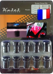 Juego de parabrisas 10 tornillos de rueda negro Dtlc FJ FJR coche 1 coche 6 FZR - Imagen 1 de 1