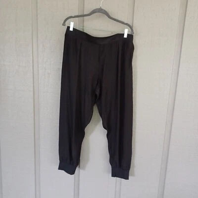 Pantalones Jogger ATM Seda Color Negro Talla XL Defecto Tela Desguace Foto 1 de 4