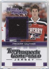 2013-14 ITG Heroes and Prospects Top Game-Used 1/1 Frederik Gauthier #TPM-10 2a8