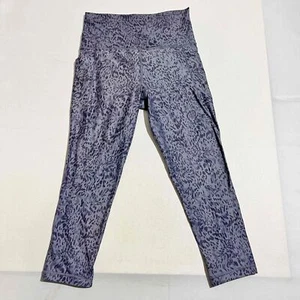 Athleta Salutation Stash Pocket II Leopard Capri Leggings Womens Size Small - Picture 1 of 12