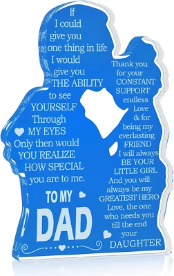 送给爸爸的礼物,妻子的父亲节女儿儿子,生日爸爸独特礼物他 — 第 1/4 张图片