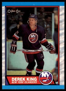 1989-90 O-Pee-Chee Derek King Rookie . New York Islanders #6