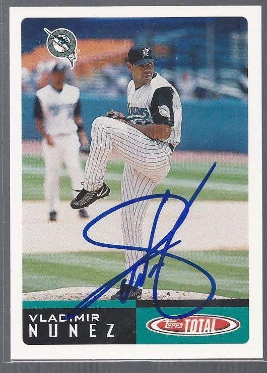 Florida Marlins VLADIMIR NUNEZ Signed 02 Total Card - Image 1 of 1